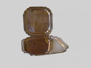 BANDEJAS CONJUNTO DE DOS CENTROS DE MESA EN PLATA 800